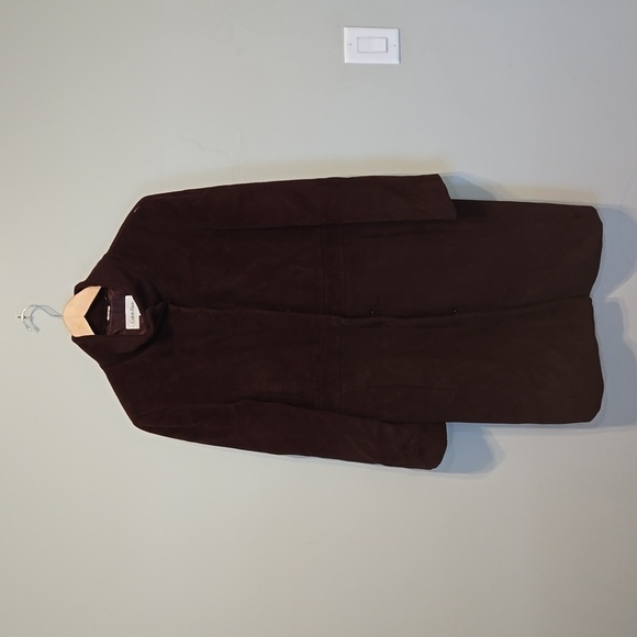 Calvin Klein Women Wool/Angora Blend Long Coat Jacket sz plus 14 - Picture 1 of 13